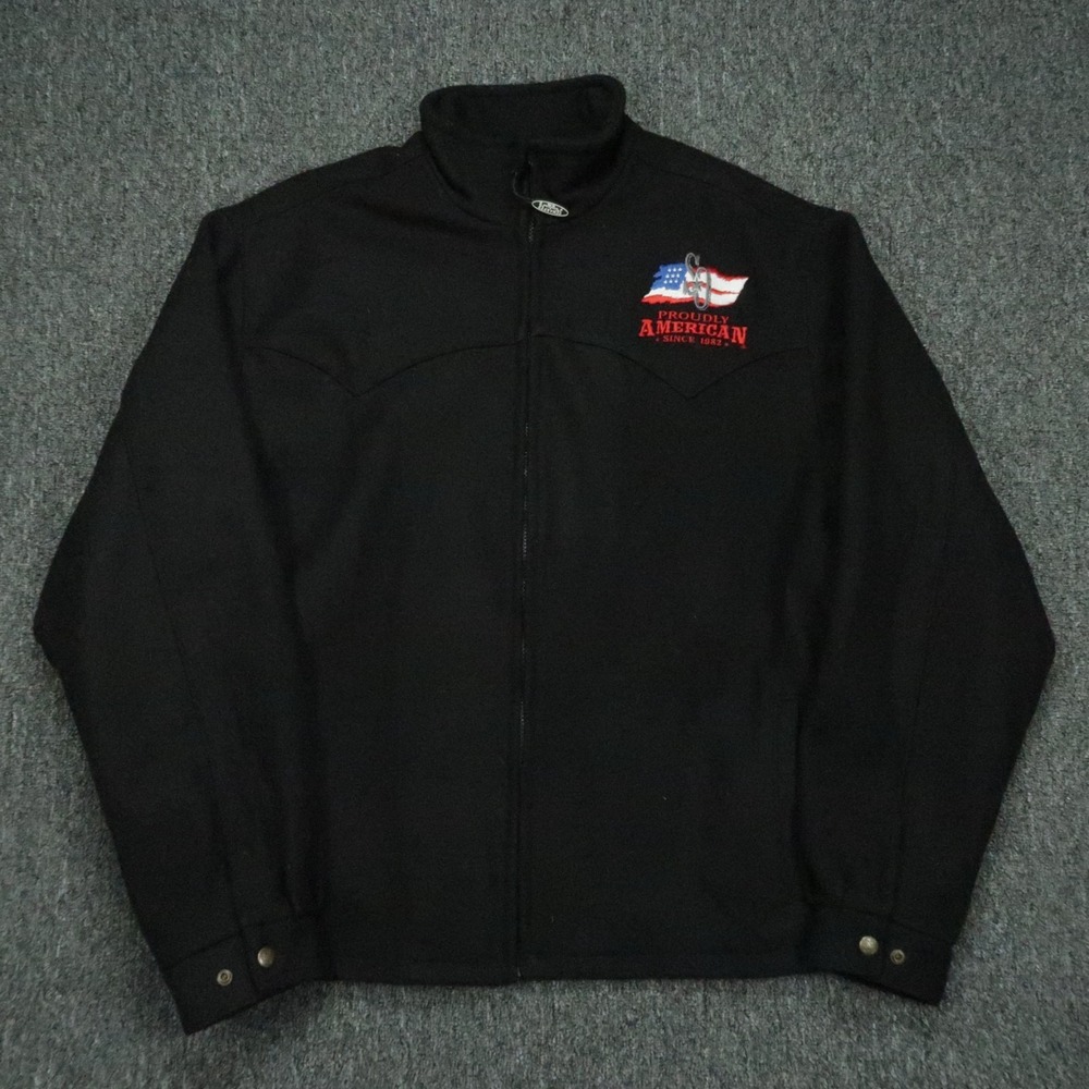 Schaefer Outfitter Jacket‎ Mens XL Black Arena Full Zip Pockets Western Custom